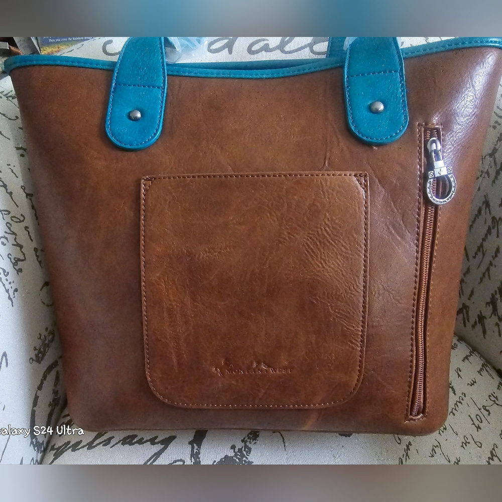 Montana West Large Tote Shoulder Bag beautiful design w/ dust bag NWT - Picture 16 of 16
